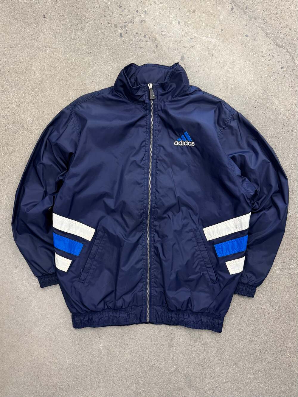 Vintage 90s Adidas Spell-out Windbreaker Track Jacket - L
